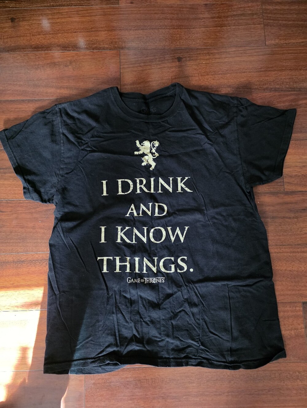 Game Of Thrones Black 'I Drink and I Know Things' Graphic Tee